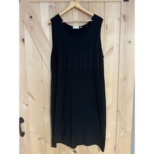 Habitat | Sleeveless Black Waffle Jersey Tank Dress | Size XL